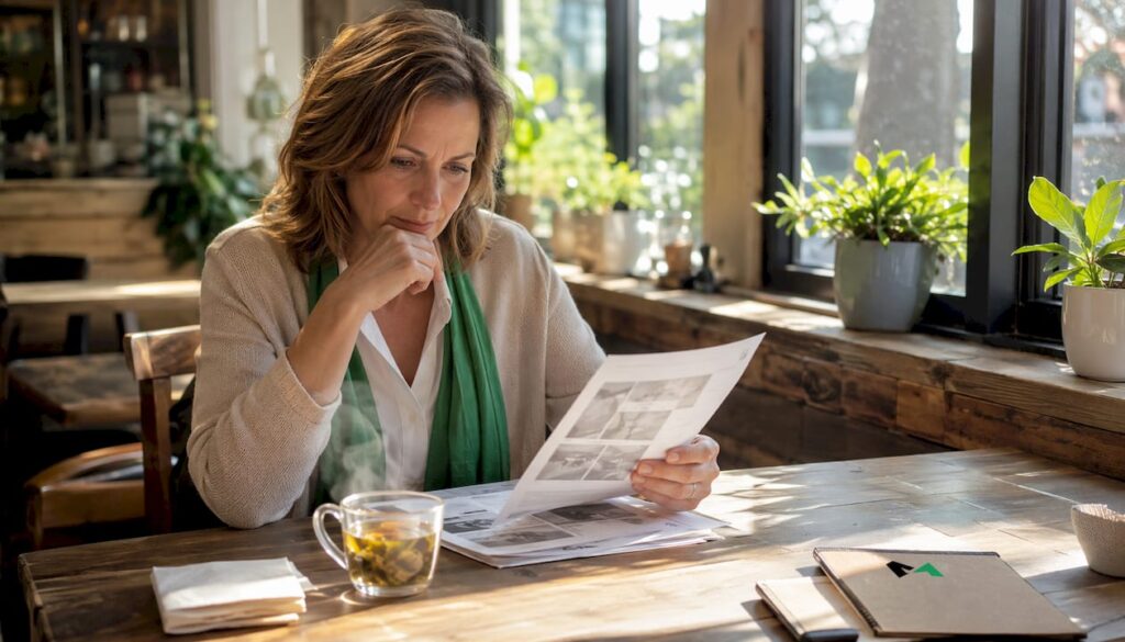 Woman reviewing health information about mold exposure