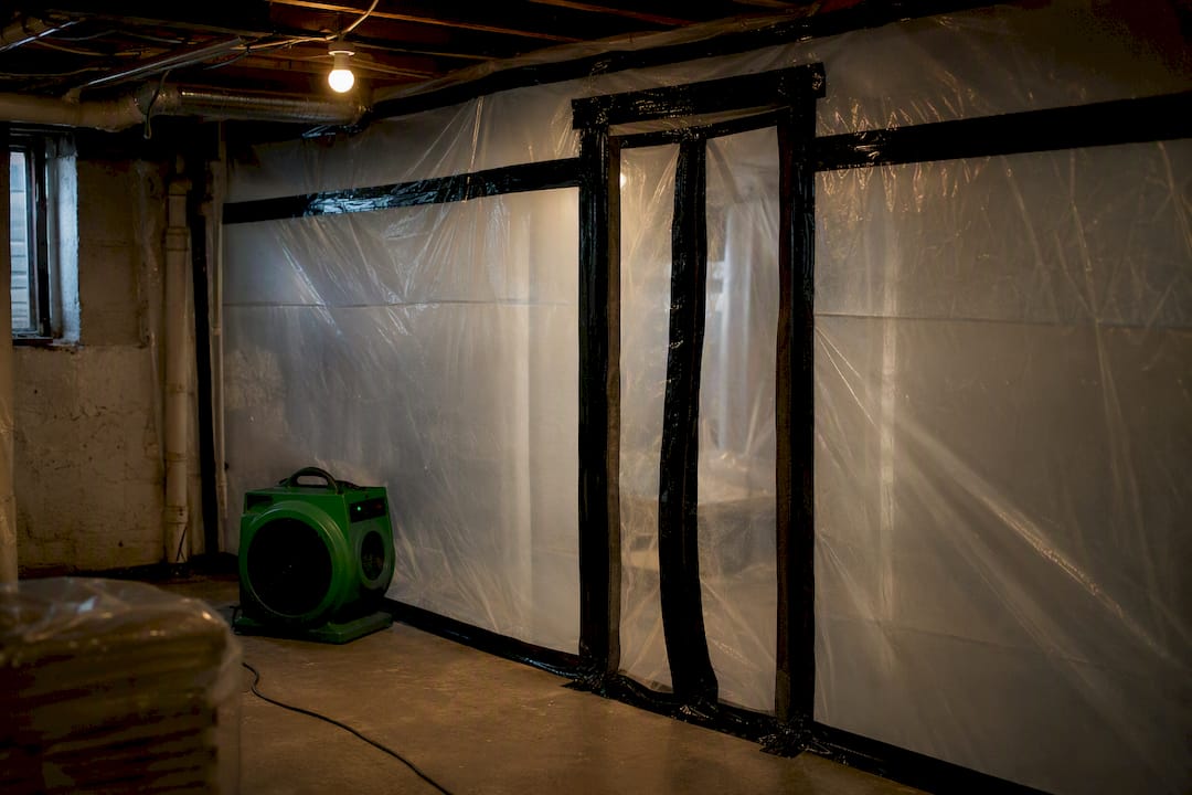 Containment setup for hazardous material removal