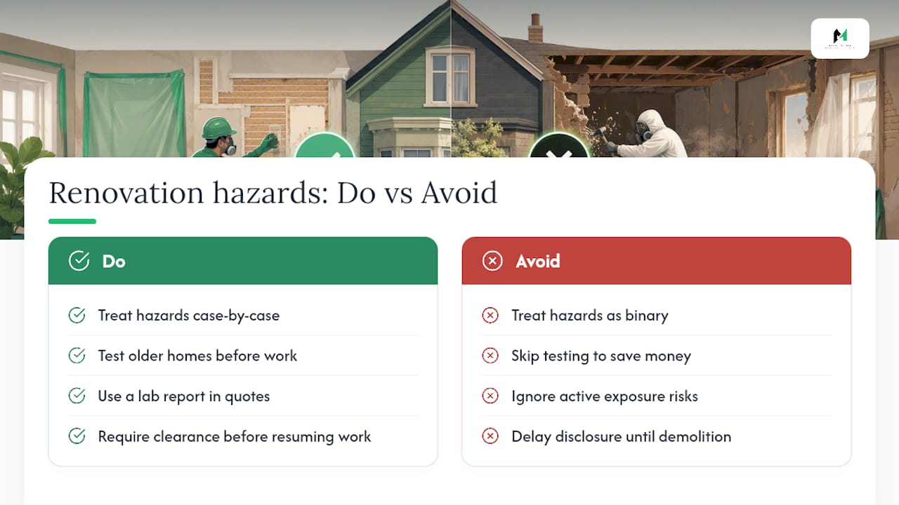 What Ontario homeowners consistently get wrong about renovation hazards — overview diagram