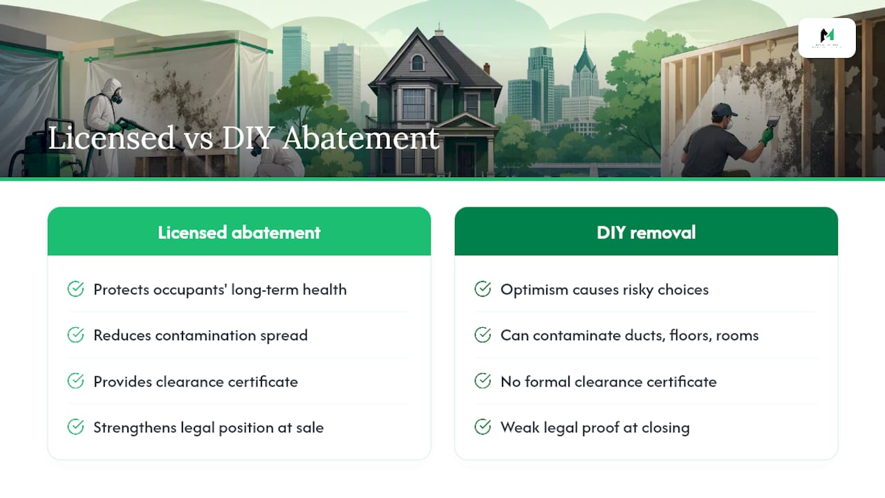 Why licensed abatement beats DIY every time — overview diagram