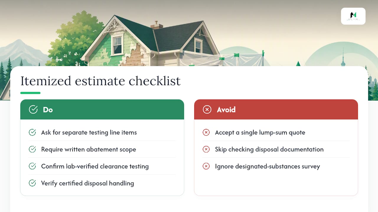 Get an itemized lead abatement estimate — overview diagram