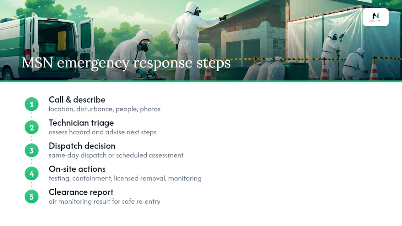 Getting emergency help from MSN Environmental — overview diagram