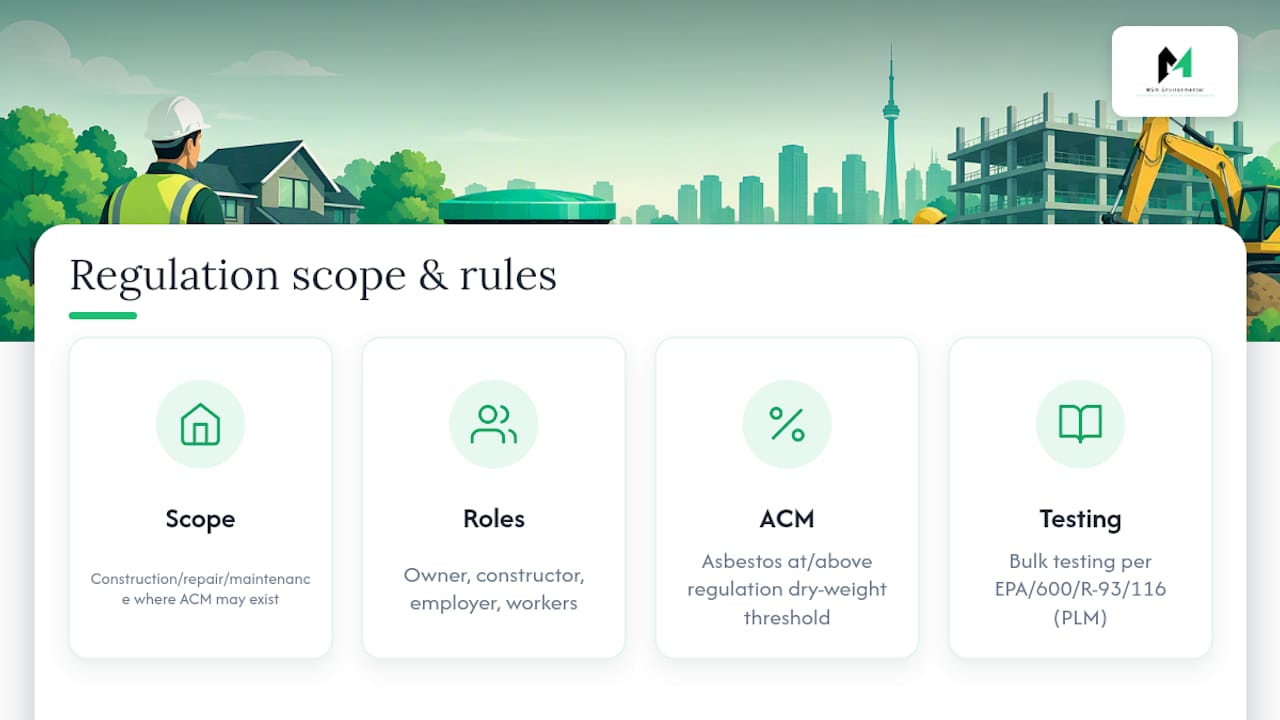 What O. Reg. 278/05 covers: scope, definitions and key thresholds — overview diagram